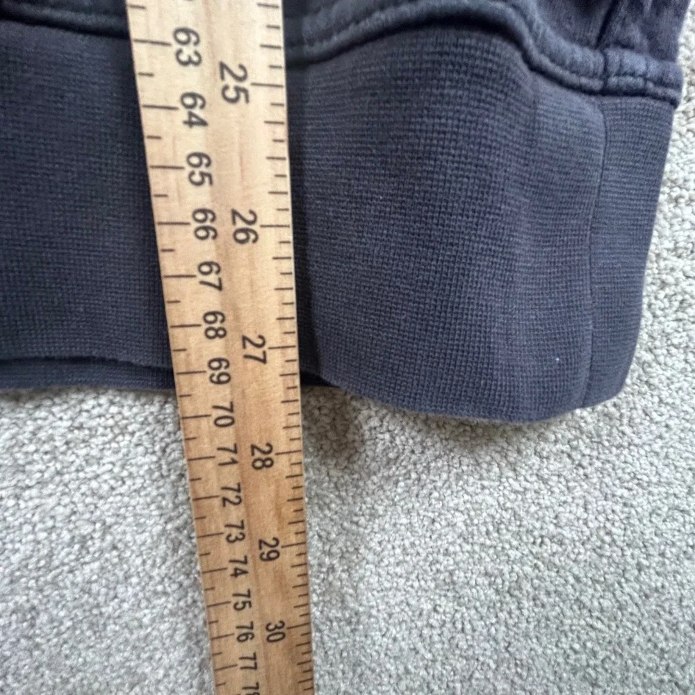 The North Face Mens Hoodie Large Black Tonal Logo Pullover Sweatshirt Fleece L